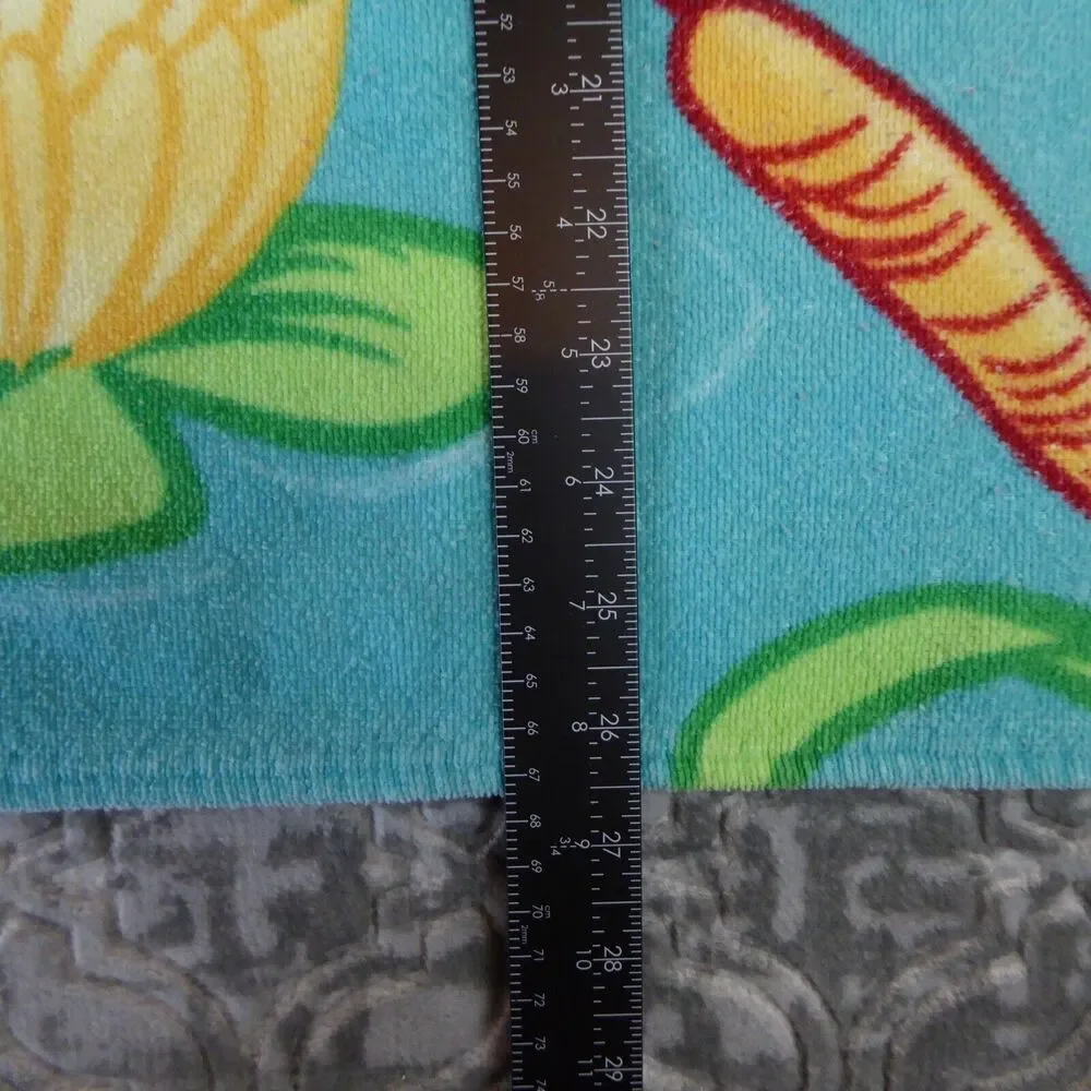 Vintage Disney Winnie The Pooh Beach Towel Float Lazy River Blue Umbrella 29x52